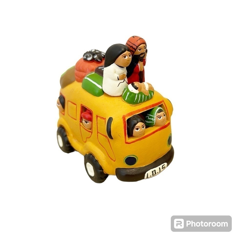 Peru Clay Ceramic Bus Nativity Bundle and Save